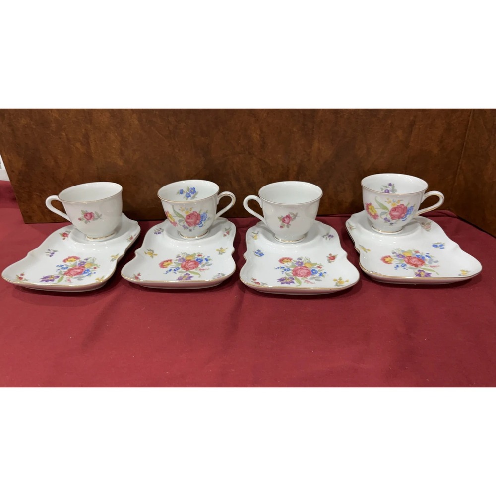 Set of 4 Winterling Bavaria Cups & Saucers #83